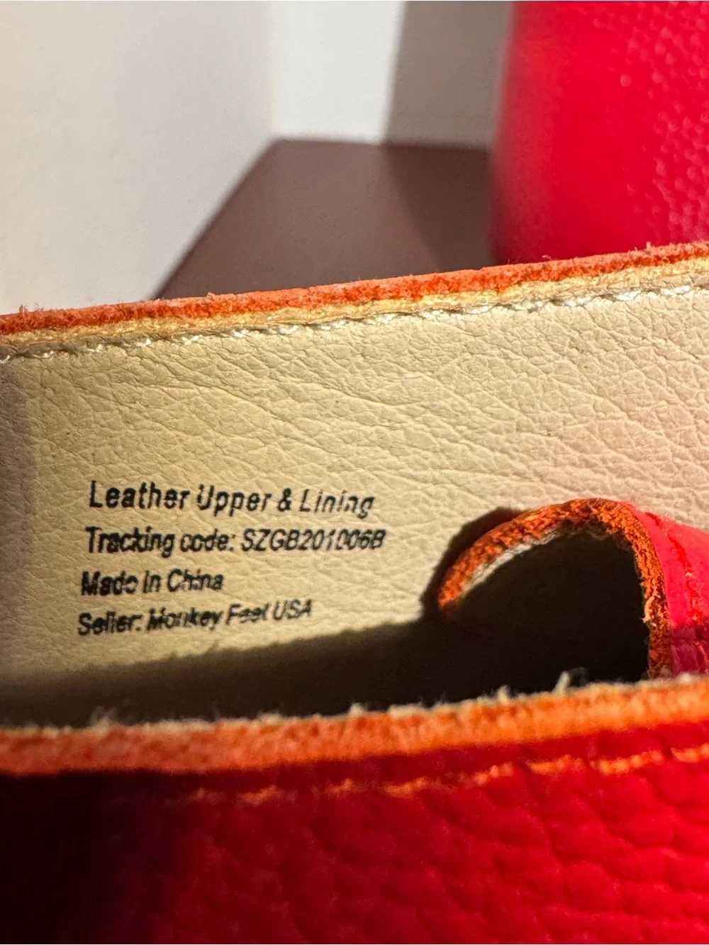 Monkey Feet Pebbled.  Red Leather Lace-Up Kids Boots EUC Youth 5-6